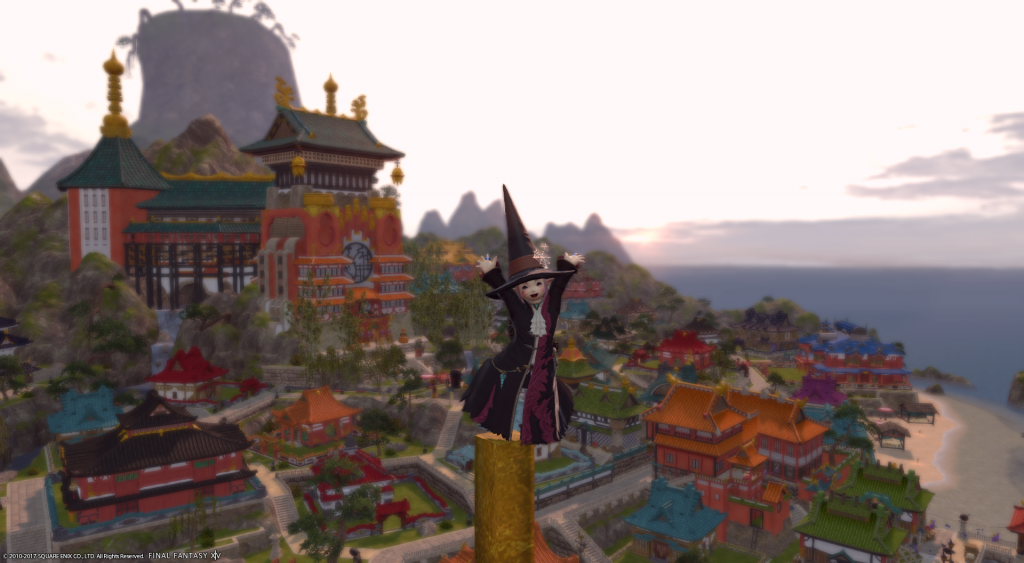 Climbing!
Kisusu loves climbing. There's a new jump puzzle in Shirogane. Nice view up here!
